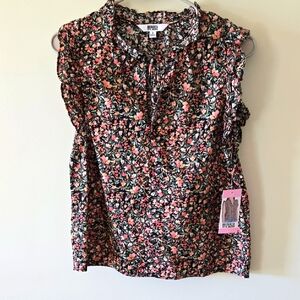 NWT! BB DAKOTA BY STEVE MADDEN DITSY TOP SIZE SMALL 100% COTTON ($69)